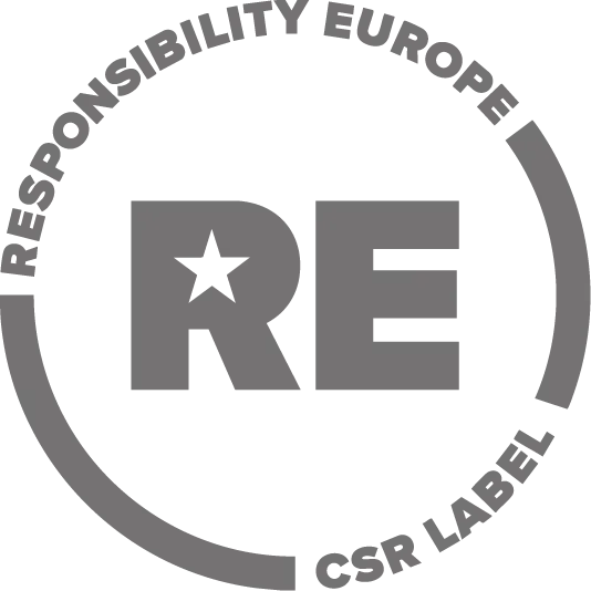 label RE RE Responsible Europe logo label